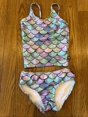 Pixielane Mermaid Scale Two-Piece Tankini 3T NWOT